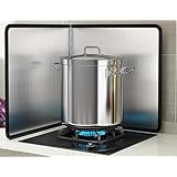 防熱板 遮熱板 ステンレス鋼 油はねガード レンジガード バッフルガスコンロ 断熱ボード 油ハネガード システムキッチンガード レンジパネル キッチン防油かまど キッチン用品炒め物断熱 防水 跳ね防止 防熱板 油跳ね防止 電子レンジ保護 折りたたみ収納 清掃も簡単で お手入れ簡単 耐熱断熱板 (A,高い50*深い45cm2枚折り)