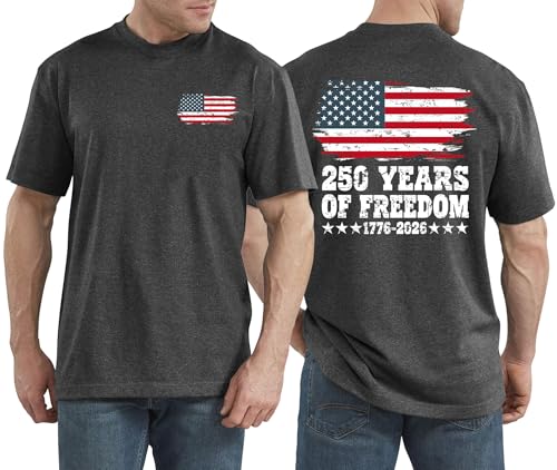 Men's 250 Anniversary USA Shirt American Flag T Shirt 250 Years America Anniversary Shirt Patriotic Shirts Tops