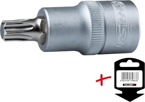 Llave de vaso Torx T10 con punta para carraca de 1/2 con colgador de panel 2