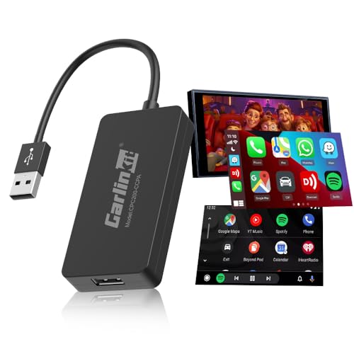 Carlinkit Wireless 3-in-1 Adapter for Android Car Radio, CarPlay & Android Auto & Screen Mirroring In-Car, Support Voice Control/Steering Wheel Control/Low Lags/Easy Installation