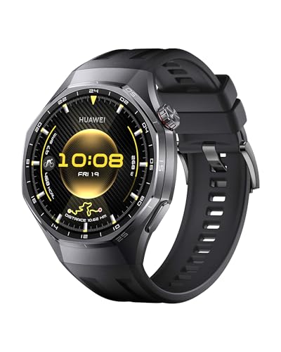 HUAWEI Watch GT 6 Pro 46mm GPS Smartwatch 1.47”AMOLED Pantalla Táctil, hasta 21 Días de Autonomía, Ciclismo Nivel Profesional, NFC, iOS Android Compatible, Análisis ECG, Monitoreo de Salud, Negro