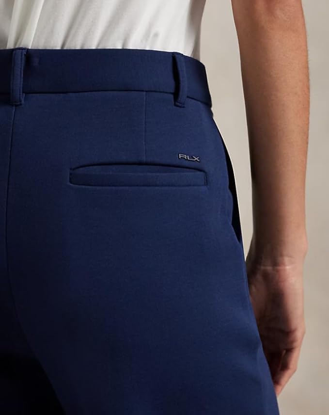 RLX Ralph Lauren Women's Double-Knit Jacquard Golf Pants, Navy Blue, XL