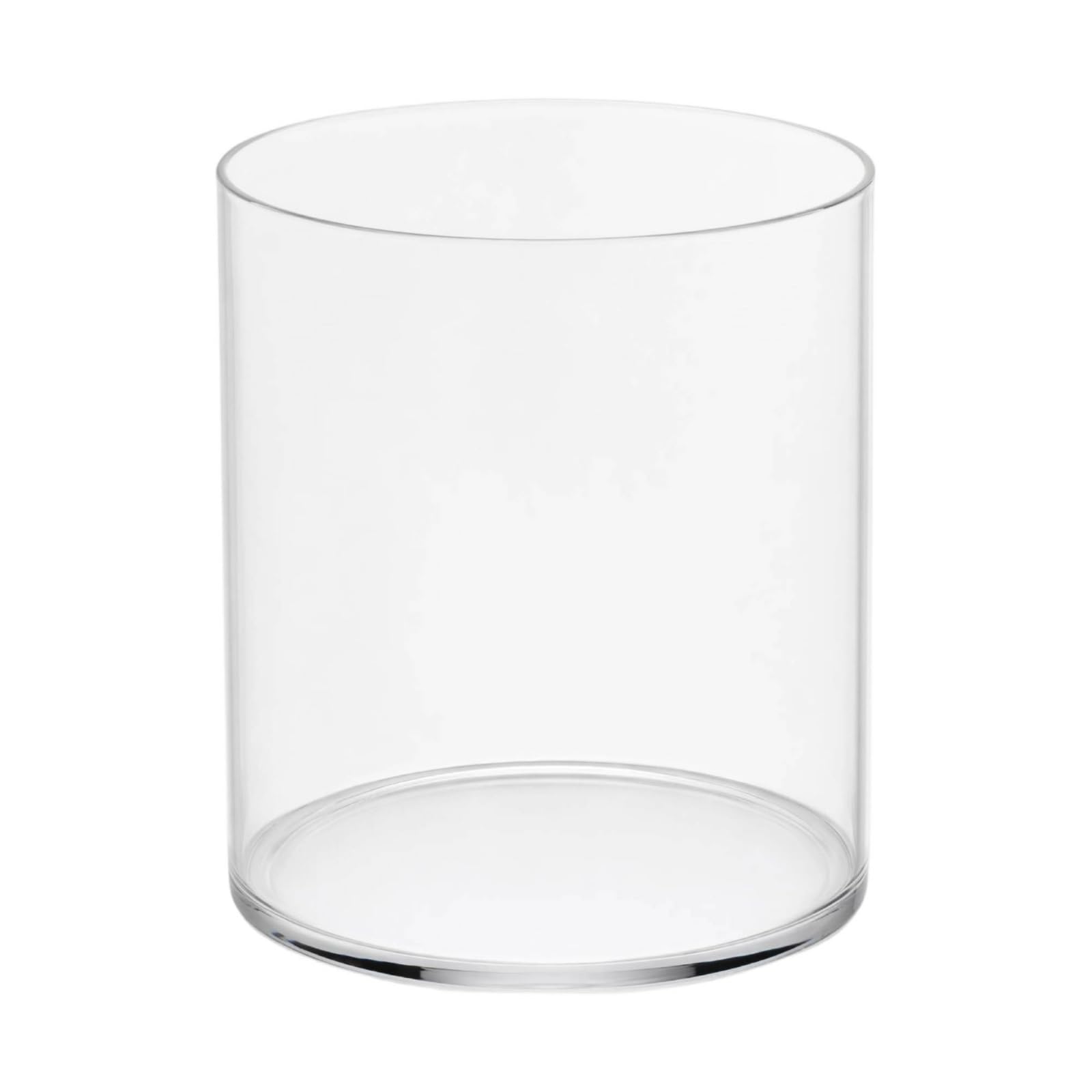 Yajuyi 2 Pièces Poisson en Verre Vase Cylindrique Aquarium Contenant Transparent Verre Solide Grande Clarté Ouverture Haute Adapté à Aquatique Décoration Maison Bureau, Largeur 20 Cm, Hauteur 30 Cm