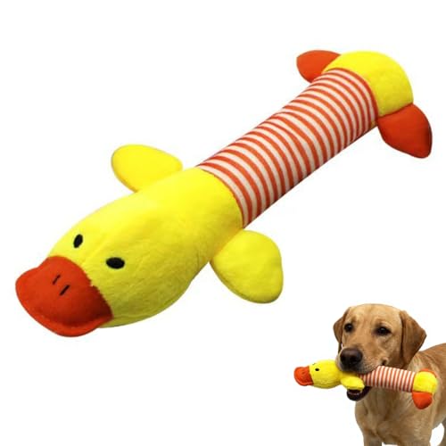 ARYIMYDP Giocattolo per Cani Antistress con Forma di Anatra, Peluche Morbido con Suono Rilassante, Gioco Durevole per Cuccioli e Cani Adulti, Perfetto per Ridurre l'Ansia e Pulire i Denti