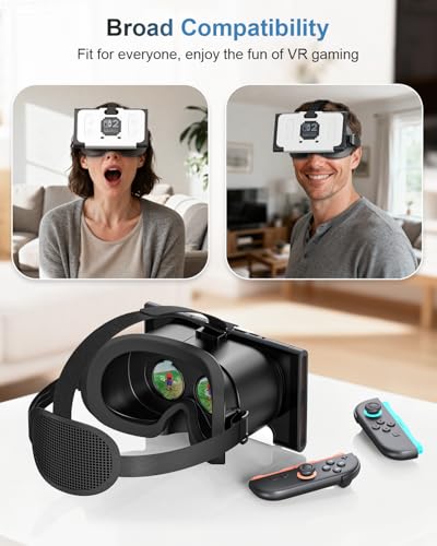 VR Headset for Nintendo Switch 2 (2025), Switch 2 Virtual Reality VR Glasses with Adjustable HD Lenses and Comfortable Head Strap, Virtual Boy 3D Goggle for Switch 2 Accessories, Black&White - Image 3