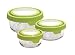 Anchor Hocking TrueSeal Glass Food Storage Containers with Airtight Lids, Green, 6-Piece Round Set