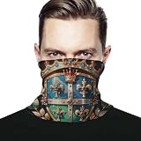 LPSADGF Neck Gaiter Cooling Multi-Use Royal Flower And Crown Tiara Face Mask Protection Fashion Multipurpose Headband Washable Protection for Cycling Running Fishing Hiking Unisex