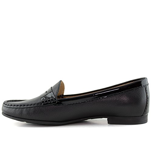 Image of Womens Casual Genuine Leather Comfortable Lightweight Driving Moaccasins Classic Fashion Penny Slip On Ladies Driving Loafer Flat Shoes