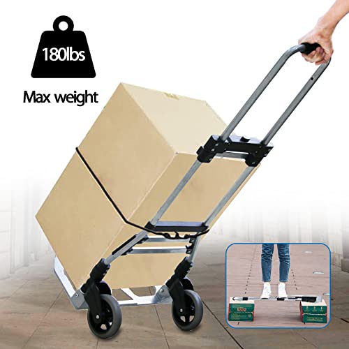 Carretilla plegable de mano VOZRO 180 lb con ruedas de goma miniatura 4