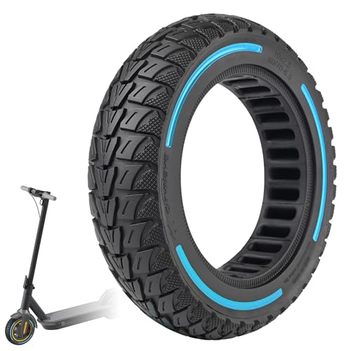VOLOHAS 60/70-6,5 Vollgummireifen 10 Zoll Solide Reifen für Xiaomi 5/5 Pro/5 Max, für Ninebot Max G30/Max G30D/Max G30D2 Elektroroller Ersatzreifen Vollreifen Anti-Rutsch Pannensicher (Blau 1 Stück)