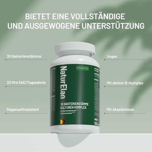 NaturElan PLUS Kulturen Komplex - 180 KAPSELN mit 30 Bakterienstämme