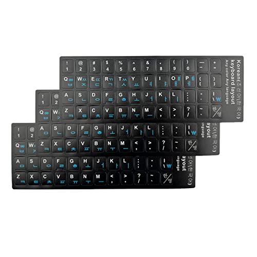 3 PCS/Pack Stickers Universal Mate Coreano Letras Teclado miniatura 1