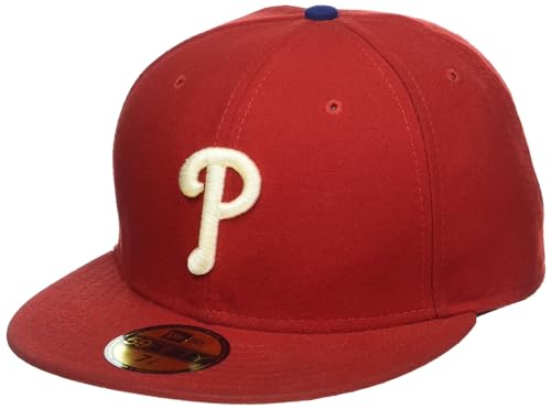 New Era MLB 59FIFTY Team Color Authentic Collection Fitted On Field Game Cap Hat (as1, Numeric, Numeric_7, Philadelphia Phillies)
