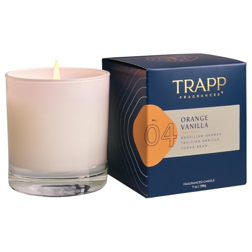 Trapp - No. 4 Orange Vanilla - 7 oz. Signature Candle - Aromatic Home Fragrance with Fruity Scent of Brazilian Orange, Tahitian Vanilla, & Tonka Bean Notes - Petrolatum Wax