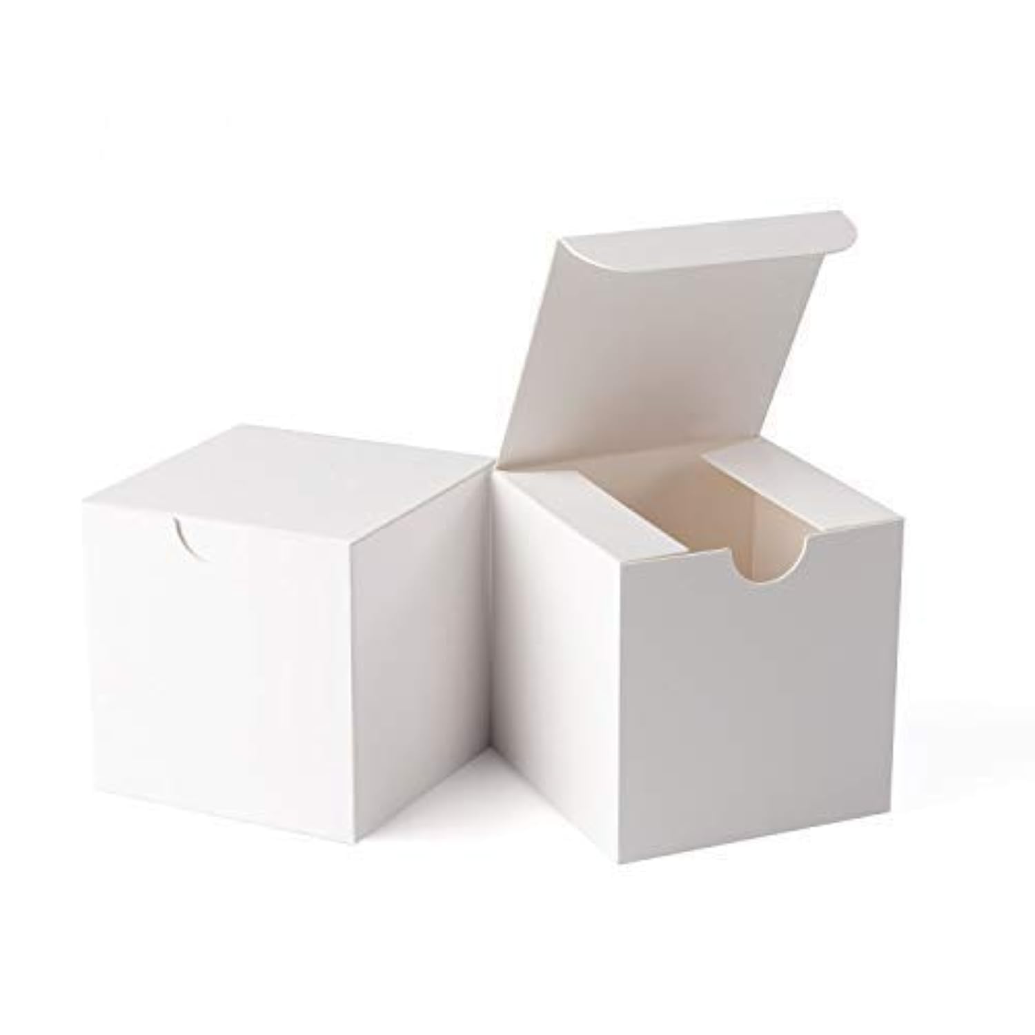 GEFTOL Small White Gift Box - 100 Pack, 3x3x3 inches, Foldable Paper Box for Bridesmaids, Proposals, Birthdays, Parties, Christmas