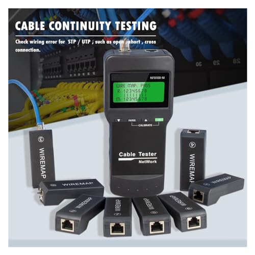 Probador de cable red NF-8108M soluciona fallos RJ45 y mide longitud 3