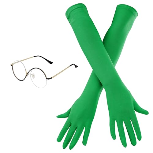 Xcgbxzd Witch Costume Accessories Including Glassess Gloves For Women Halloween Cosplay