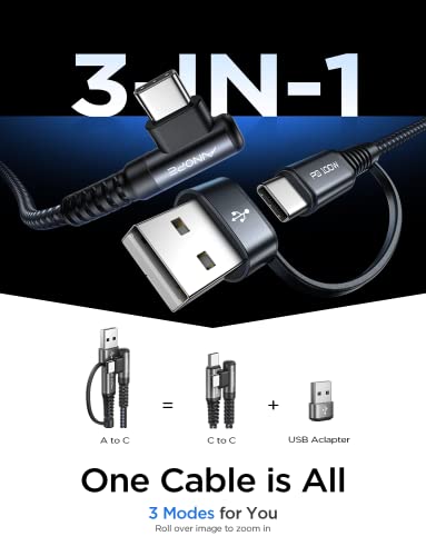 Ainope Usb C To Usb C Charger Cable Fast Charging 100W 2 Pack 6.6Ft Type C To Type C Fast Charger Charging Cord Right Angle Compatible With Samsung S23 S22 Note 20 Ipad Pro/Air/Mini Macbook Air/Pro #TOP4