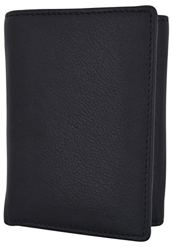 RFID Genuine Leather Trifold Badge Holder Wallet Black, Police Badge Holder - Image 3