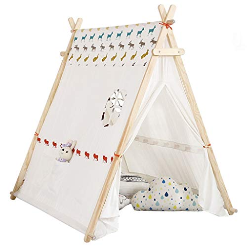 Children's Tent, Game House Princess Room Fantasy Castle Triangle Architecture Cotton Canvas Portable (Color : B)
