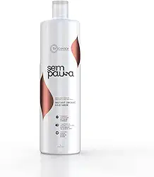 Máscara Alisadora Orgânica Sem Pausa Brscience 1L - Alisamento em 15 Minutos - Tratamento Disciplinante, Sem Formol, para Todos os Tipos de Cabelos - Ação Imediata, Dermatologicamente Testada, Hidratação e Brilho