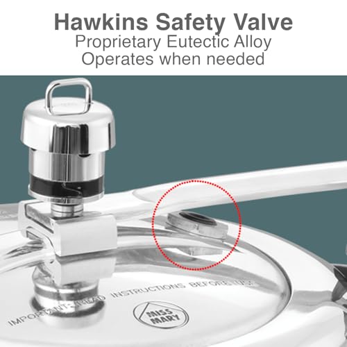 Image of Hawkins Miss Mary 3 Litre Pressure Cooker | Straight Body | Induction & Gas Compatible | Ideal for 3-4 persons | ISI Certified | Guaranteed for 5 year | Silver (IMM3T)