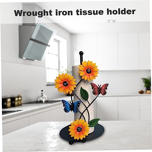Portarrollos de cocina decorativo con estante inferior para organizar espacios 5