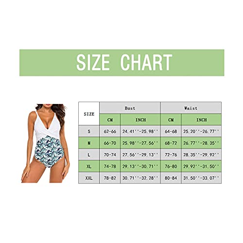 Snksdgm Lepord Swimsuit Swim Suites Womens One Piece Women Ruffle High Waist Swimsuit Two Pieces Push Up High Waisted Ruched Bikini Swimsuit For Women Tummy Control 2 Piece Sarong Skirt Swimsuit #TOP2