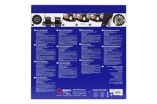 Sparco Juego de 4 Tapacubos de 16” Modelo Milano Negro/Plata. Diseño Deportivo para Las Llantas de tu Coche. Fabricación Resistente y Duradera.