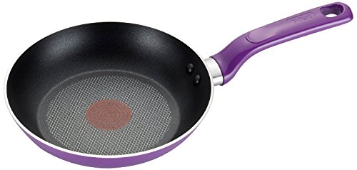 T-fal C97005 Excite Nonstick Thermo-Spot Dishwasher Safe Oven Safe PFOA Free Fry Pan Cookware, 10.25-Inch, Purple