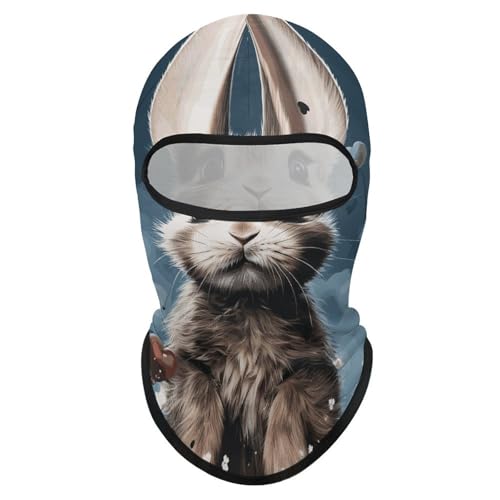 Balaclava para Hombres y Mujeres, Máscara de Esquí con Forma de Corazón y Conejo, Cubreboca Integral para Ciclismo miniatura 7