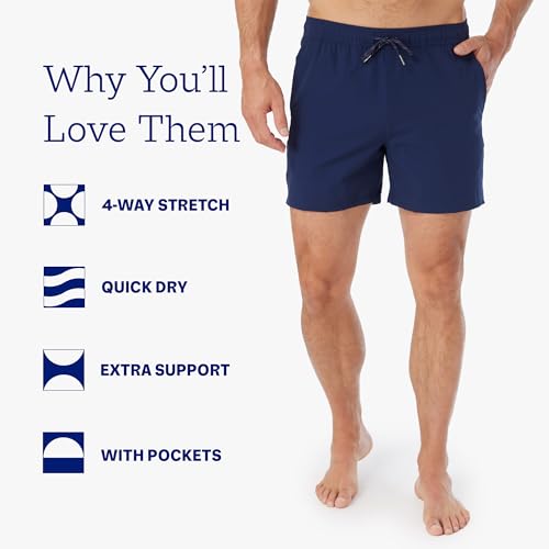 Fair Harbor Bungalow Trunk –– Men's Swim Suits with Liner, 5-inch Inseam –– Anti-Chafe, Relaxed-fit Swim Trunks2