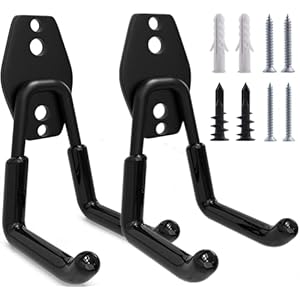 Garage Storage Utility Hooks, 2 Pack Garage Garden Tool Organizer, Hanging Utility Wall Mount Hooks, Heavy Duty U-Hooks Tool Storage Organizer