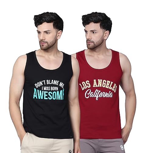 Image of Designer Men Vest Versatile Cotton Sando /Baniyan /Ganji for Boys - Perfect for Gym Workouts, Vacations, and Beaches