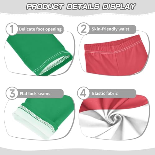 Flag of Italy Printed Girls' Everyday Pull-on Leggings Full-Length Comfy Pants3