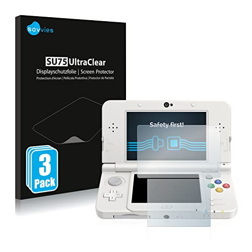 savvies Protection Ecran Compatible avec Nintendo New 3DS (6 Pièces) - Film Protection Ultra Clair