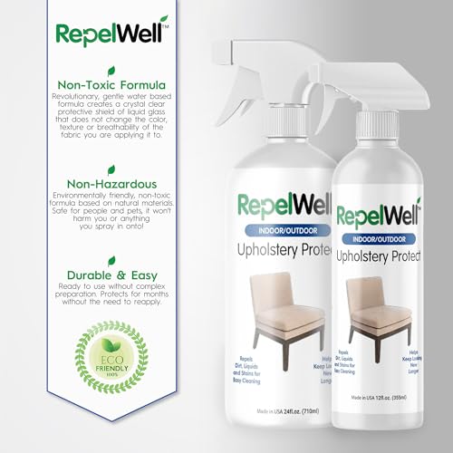 Repelwell UPLSTRY12-UPC Upholstery Protect Stain & Water Repellent Spray (12Oz) Eco-Friendly, Pet-Safe Spray Keeps Your Fabric thumb #5