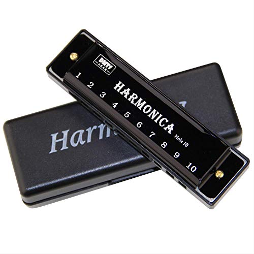 Harmonica Key of C Harmonica diatonique 10 trous C avec étui pour débutant, étudiants, enfants cadeau BLUES avec étui - Les Beatles, Paul McCartney, John Lennon, RIngo Starr, George Harrison Harmonica Key of C Harmonica diatonique 10 trous C avec étui pour débutant, étudiants, enfants cadeau BLUES avec étui – Image 3
