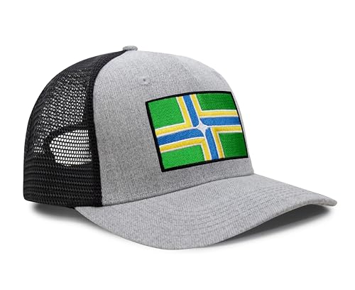 Image of International Tie City Hat for Men and Women, Adjustable Snapback Trucker Baseball Cap with Embroidered Patch