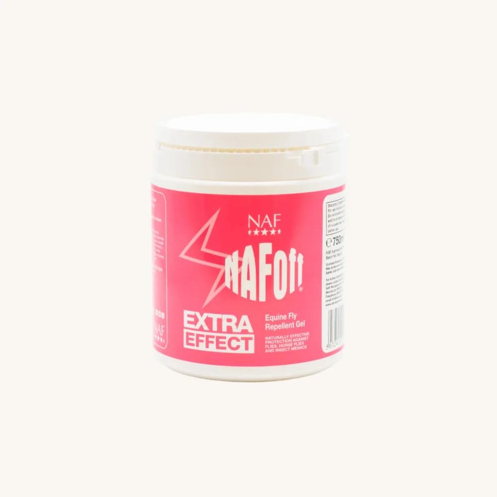 NAF Off Extra Effect Gel 750ml | Natural Citronella Fly Repellent for Horses | Insect Protection Gel for Sensitive Areas & Spray-Shy Horses | Long-Lasting Equine Summer Fly Defence