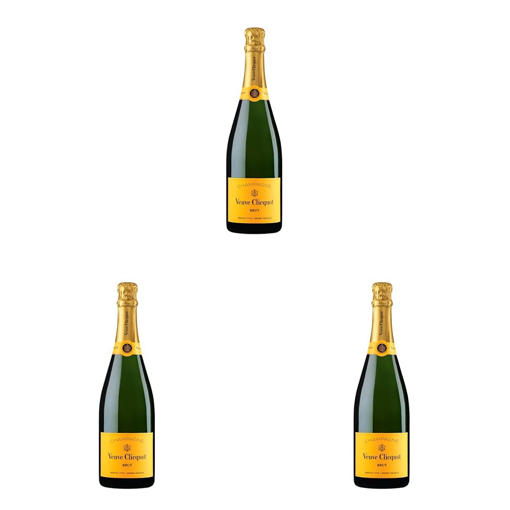 Veuve Clicquot Yellow Label Brut Champagner, 0,75L (Packung mit 3)
