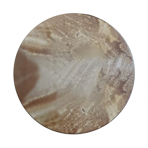 Design Unico: Tamburo sciamanico per stage e meditazione, tamburo sciamanico rotondo color vintage, decorazione sonora musicale, un regalo dell'anima per gli amanti della musica. Tamburo musicale siberiano, è lo strumento a percussione ideale per stabilire il ritmo musicale e sviluppare abilità musicali. La superficie del tamburo è delicata e può produrre un suono piacevole; può anche essere suonato direttamente a mano