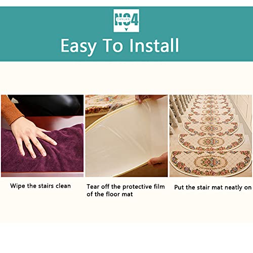 Alfombras antideslizantes escaleras con base autoadhesiva lavable 15uds 6