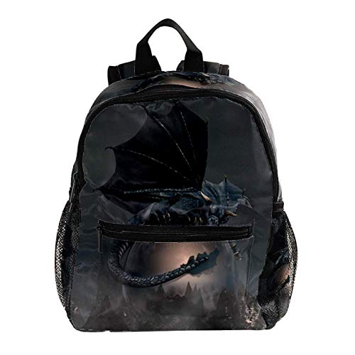 Dragon 002 Mochila para niños Mochila Escolar Ligera Impresión Completa para niños en Edad Preescolar 3-8 años Bolsa de bebé Pañal Leche en Polvo Mochila 25.4x10x30 CM
