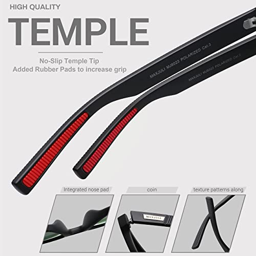 Maxjuli Polarized Sunglasses For Big Heads Men Women (Fit Xl Size) 8023 #TOP4