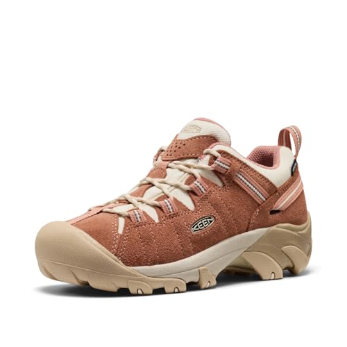 KEEN Women's Targhee 2 Low Height Waterproof Hiking Shoes, Cork/Birch, 10