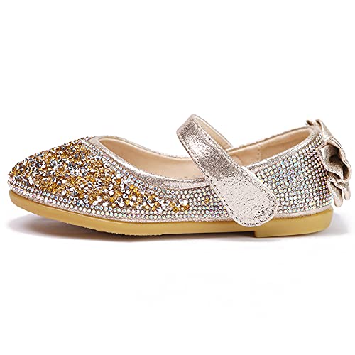 Little Kids Girl's Adorable Sparkle Mary Jane Ballerina Flat Princess Party Dress Shoes2