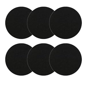 Kitchen Compost Bin Charcoal Filter 7.25 Inch Diameter Extra Thicker & Bigger-Over 3 Years Supply- Longer Lasting Activated Charcoal Odor Trapping Filters (0.4inch/10mm Thickness), Round (6 Pack)