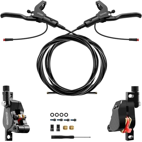DYISLAND LD-210S Hydraulic Disc Brakes Set?2-PIN/Power-Off Hydraulic Brake kit for Electric Scooter/E-Scooter(L-L Brakes?Black?)