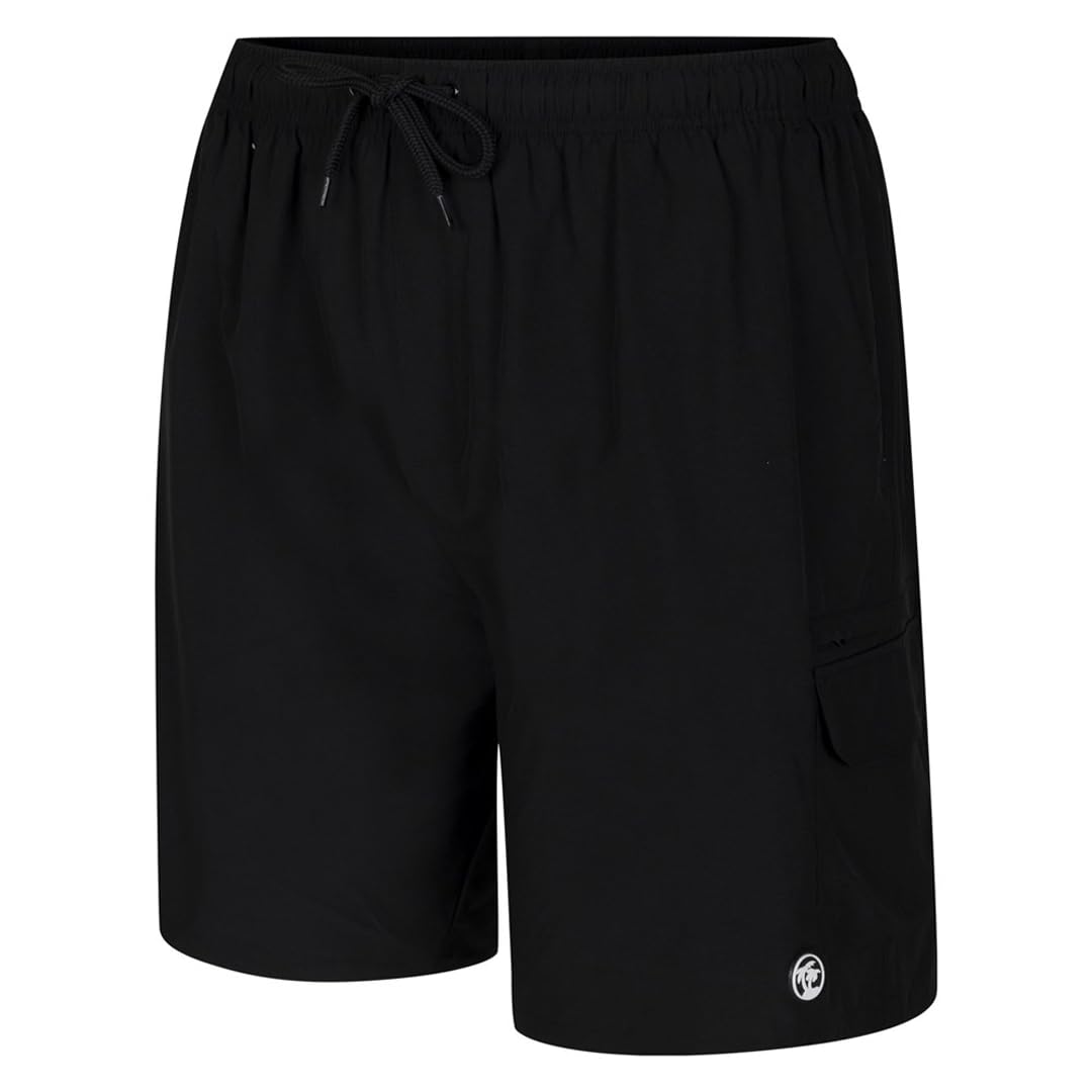 Espionage Men's Black Beach Big & Tall Boardshorts - 3XL